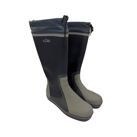 Gill Men\'s Tall Yachting Rubber Boots Black / Gray Size 7.5 main image 6